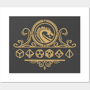 Gold Dragon Crest Posters and Art